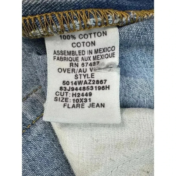 Polo Ralph Lauren Jeans Co Womens Wide Leg Flare Size 10 Hemmed 27” Inseam Light - Picture 5 of 16